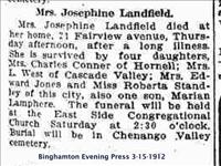 Landfield, Mrs. Josephine